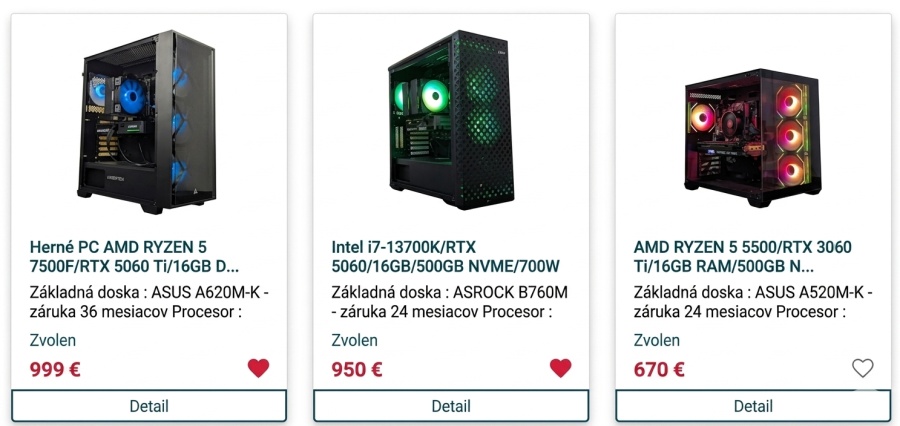 Outlet herných počítačov a komponentov pre zákazníkov v meste Zvolen – výhodné ceny, otestované PC zostavy so zárukou od PC Servis Nitra.